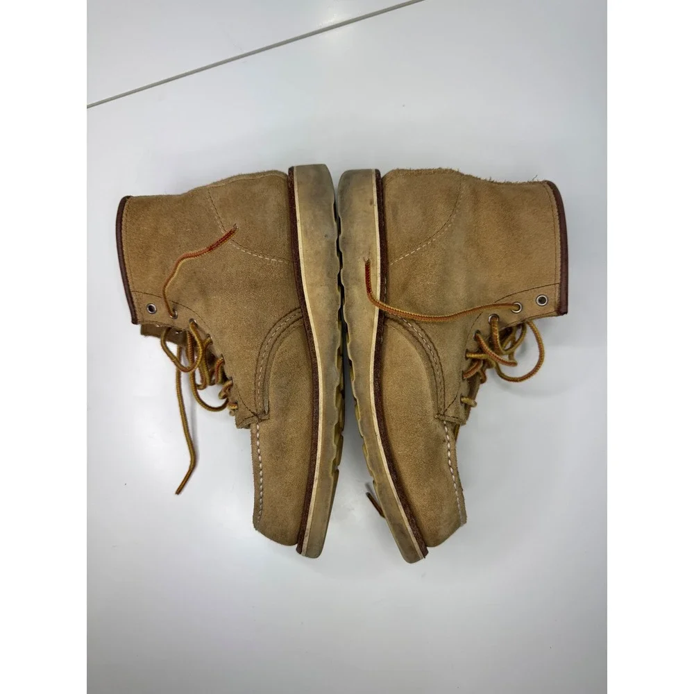 Red Wing Women's Moc Toe Tan Suede Mohave Roughout Leather Work Boots US 7